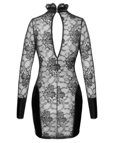 Robe fetish à col noir par Noir Homemade pour un style audacieux-7