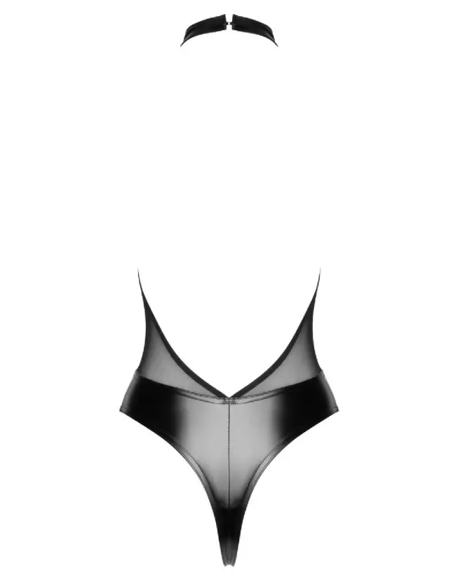 Body Noir à Strass Noir Handmade, Tenue Fetish Élégante-7
