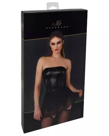 Robe Suspenders noir élégante de Noir Homemade pour soirées Fetish-3