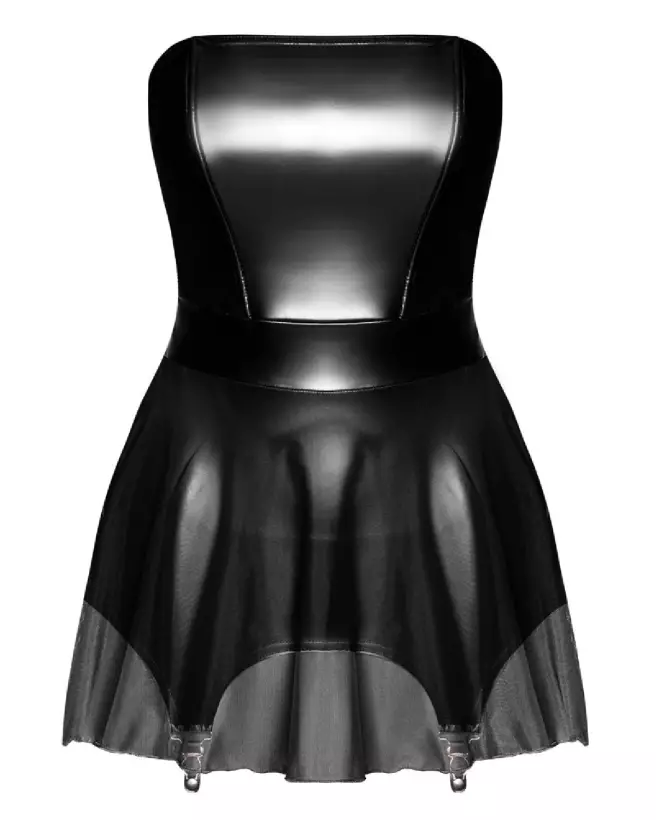 Robe Suspenders noir élégante de Noir Homemade pour soirées Fetish-5