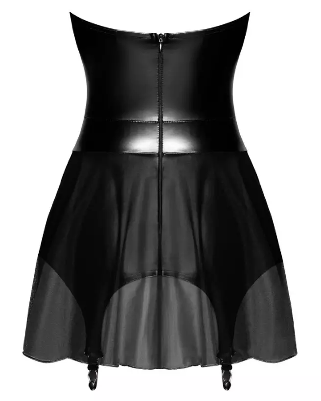 Robe Suspenders noir élégante de Noir Homemade pour soirées Fetish-6