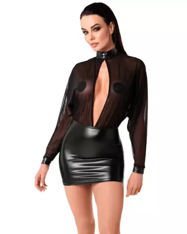 Robe tulle noir élégante Noir Homemade pour soirées fetish-2