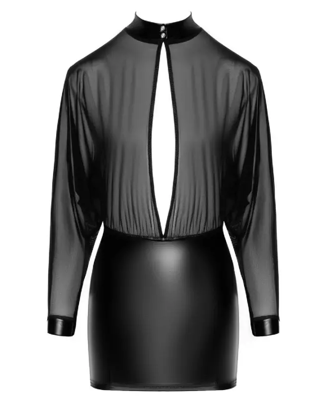 Robe tulle noir élégante Noir Homemade pour soirées fetish-6