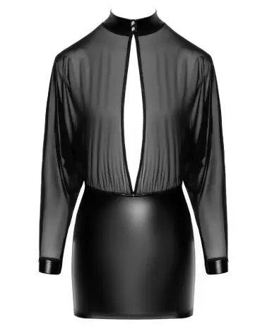 Robe tulle noir élégante Noir Homemade pour soirées fetish-6