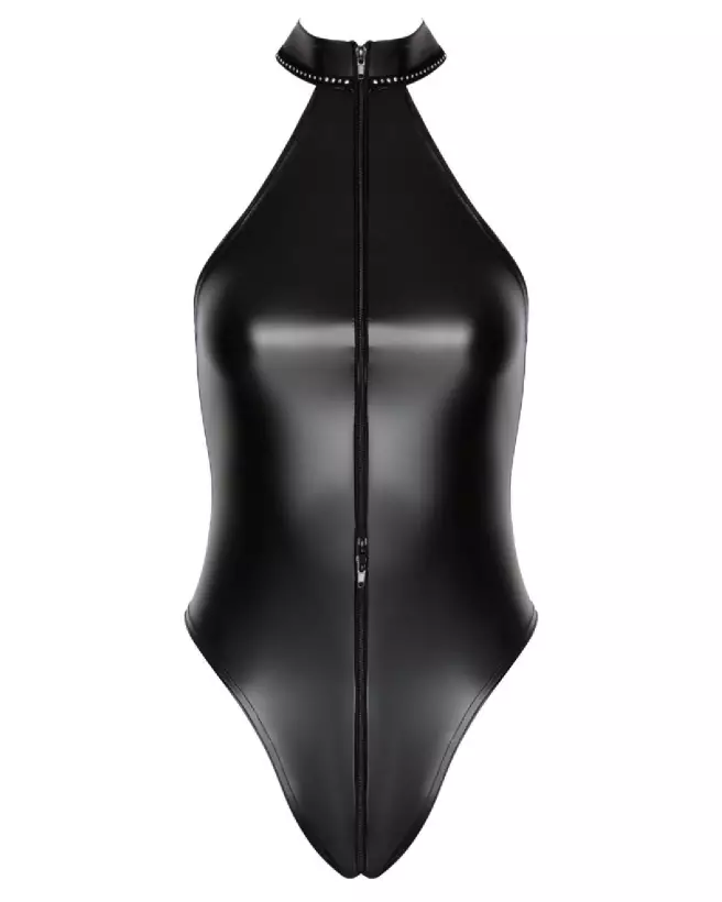 Body Zip+Glitter de Noir Handmade en paillettes pour tenue fetish-6