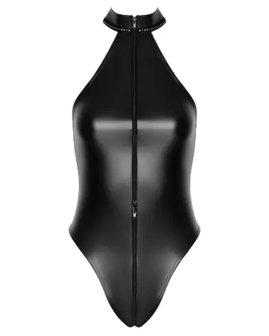 Body Zip+Glitter de Noir Handmade en paillettes pour tenue fetish-6