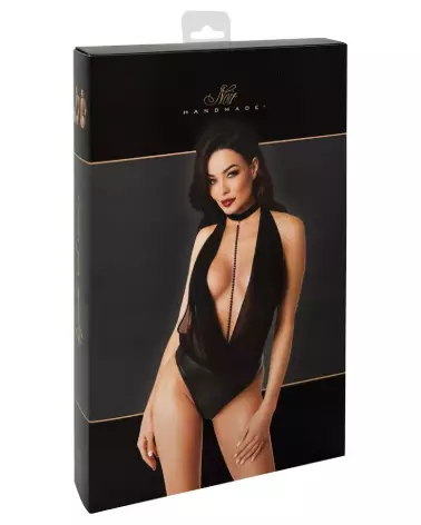 Body Pearls Noir Handmade en lingerie fetish élégante et sensuelle-3