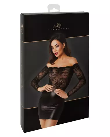 Robe en dentelle Noir Homemade élégante pour soirée fetish-3