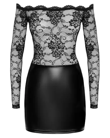 Robe en dentelle Noir Homemade élégante pour soirée fetish-4