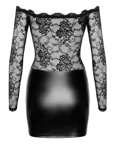 Robe en dentelle Noir Homemade élégante pour soirée fetish-5
