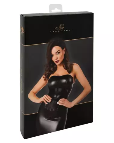 Corset Top Noir Handmade élégant pour soirées fetish chic-1