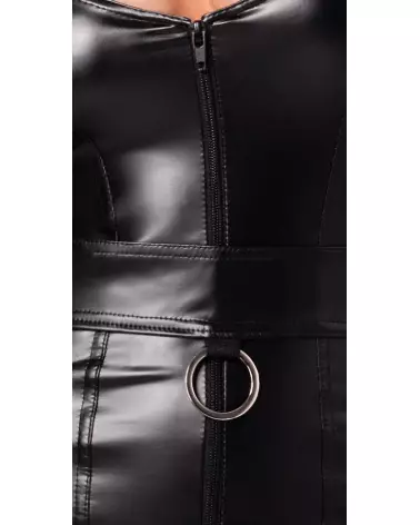 Robe Noir Dress Ring Noir Homemade en style fetish élégant-7