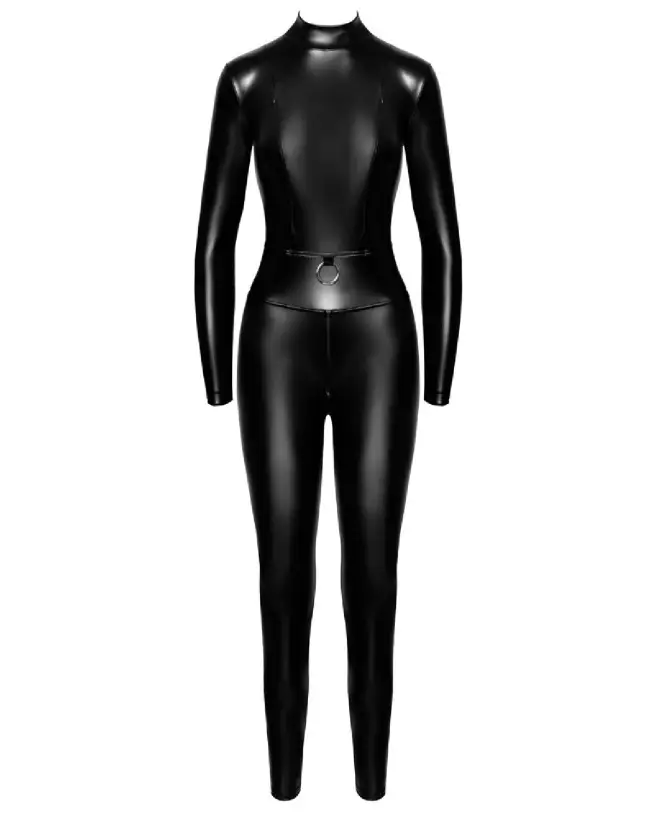 Combinaison Noir Jumpsuit Zip en cuir par Noir Handmade-7