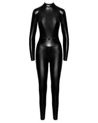 Combinaison Noir Jumpsuit Zip en cuir par Noir Handmade-7