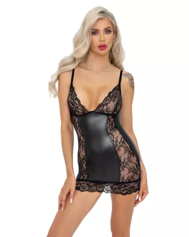 Robe noire en dentelle Noir Homemade élégante pour soirées fetish-1
