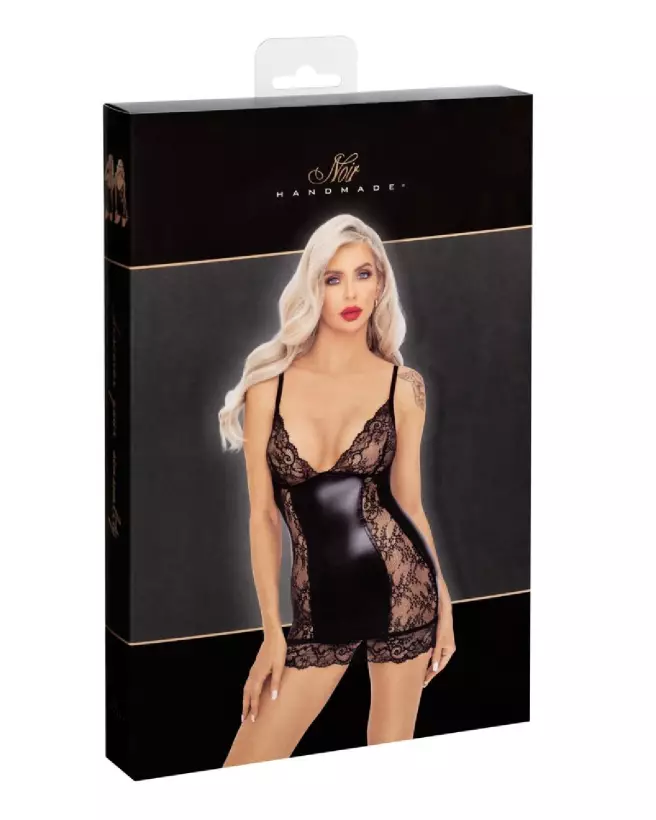 Robe noire en dentelle Noir Homemade élégante pour soirées fetish-3