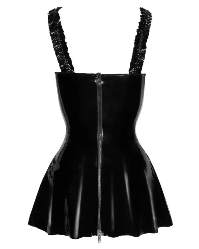 Robe Noir Dress Ruffle de Noir Homemade en style fetish élégant-5