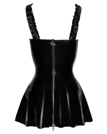 Robe Noir Dress Ruffle de Noir Homemade en style fetish élégant-5
