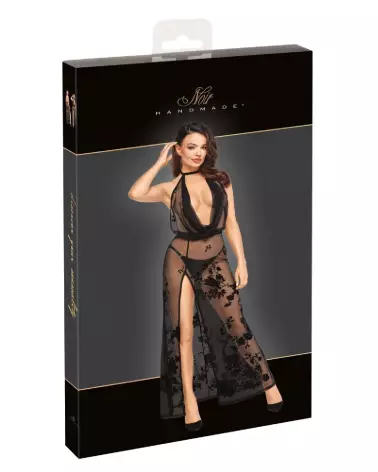 Robe longue noire fetish élégante Noir Homemade-3