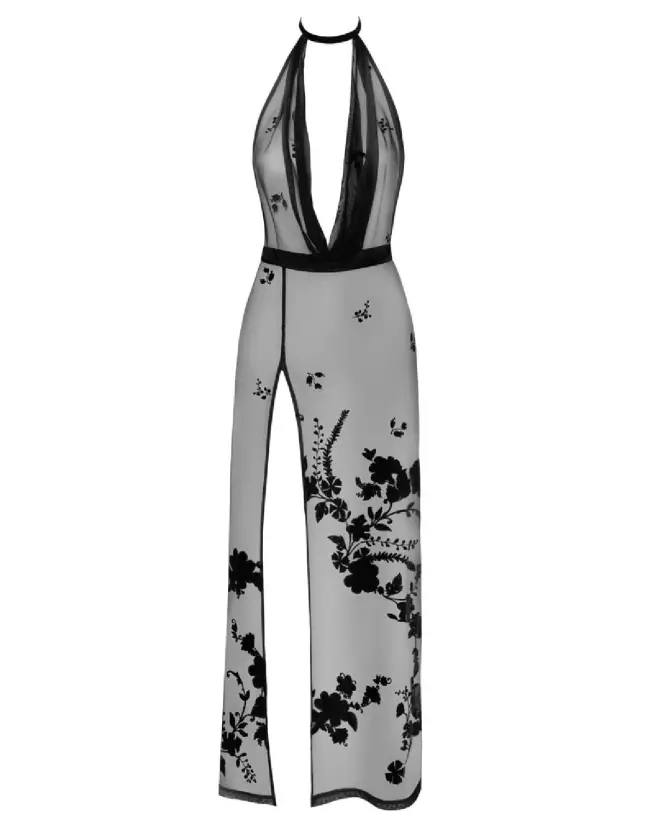 Robe longue noire fetish élégante Noir Homemade-5