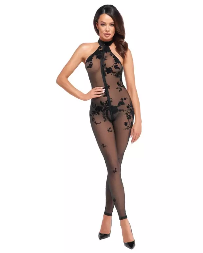 Catsuit noir en latex de marque Noir Homemade pour séduction et style-2