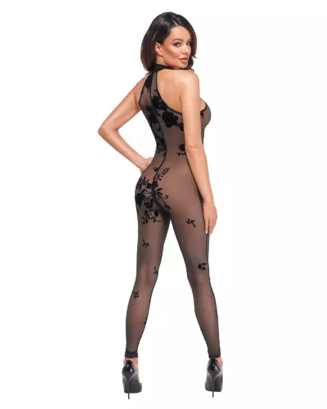 Catsuit noir en latex de marque Noir Homemade pour séduction et style-5