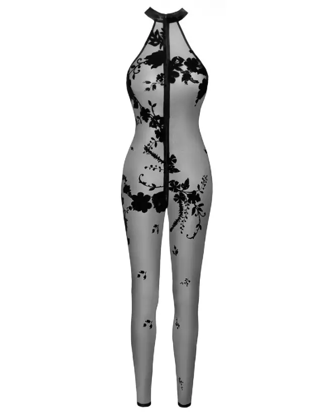 Catsuit noir en latex de marque Noir Homemade pour séduction et style-6