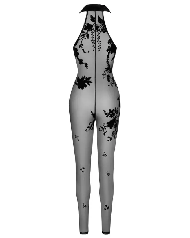 Catsuit noir en latex de marque Noir Homemade pour séduction et style-7