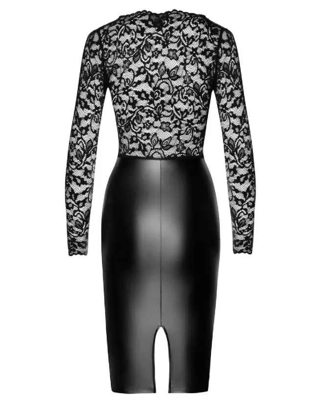 Robe en dentelle noire élégante de Noir Homemade pour soirées fetish-5
