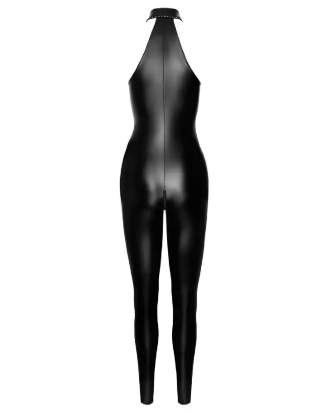 Jumpsuit Rhine en cuir par Noir Handmade, combinaison élégante pour soirées fetisch-7
