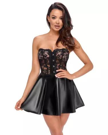 Robe Corset Dress Noir Handmade élégante et coquine pour soirées glamour-1