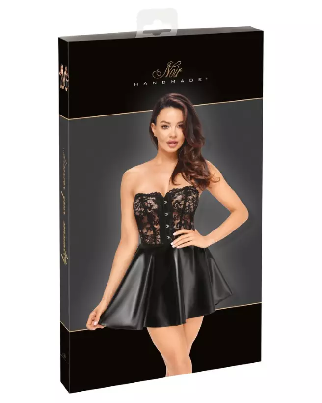 Robe Corset Dress Noir Handmade élégante et coquine pour soirées glamour-3