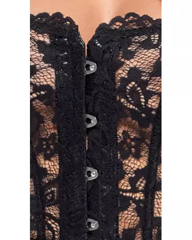Robe Corset Dress Noir Handmade élégante et coquine pour soirées glamour-5