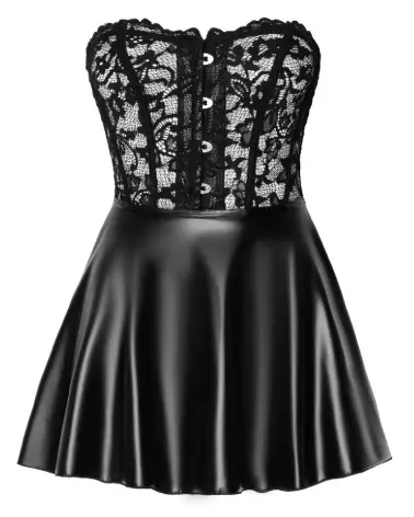 Robe Corset Dress Noir Handmade élégante et coquine pour soirées glamour-6