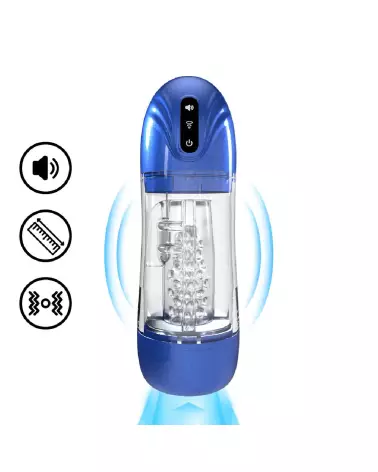 SonicPull Masturbateur Bleu par Pumped by Shots avec Aspiration et Vibration-7