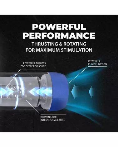 Image du masturbateur Vortex de Pumped by Shots en Metallic Blue, combinant succion, rotation et mouvement thrusting-5
