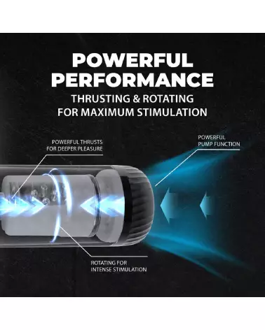 Image du StrokeMate de Pumped by Shots, Masturbateur Noir avec Fonctions de Succion, Rotation et Poussée-5