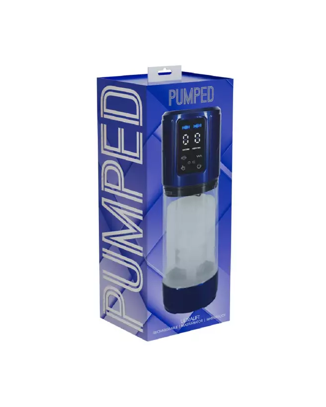 Image de l'UltraLift Pompe de Masturbation Automatique Étanche Bleu Métallique par Pumped by Shots-1