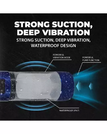 Image de l'UltraLift Pompe de Masturbation Automatique Étanche Bleu Métallique par Pumped by Shots-3