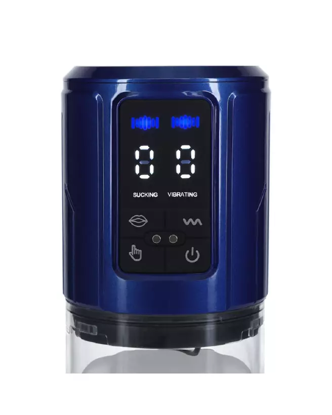 Image de l'UltraLift Pompe de Masturbation Automatique Étanche Bleu Métallique par Pumped by Shots-5