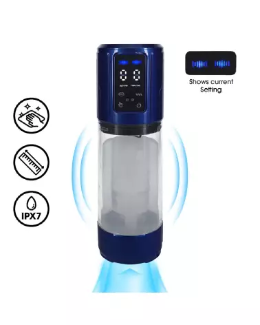 Image de l'UltraLift Pompe de Masturbation Automatique Étanche Bleu Métallique par Pumped by Shots-7
