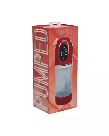 Image de la Pompe de Masturbation Automatique Pumped by Shots Rouge Métallique Étanche-1