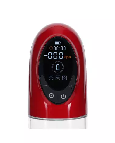 Pompe à pénis CyberPulse rouge métallisé étanche automatique Pumped by Shots-6
