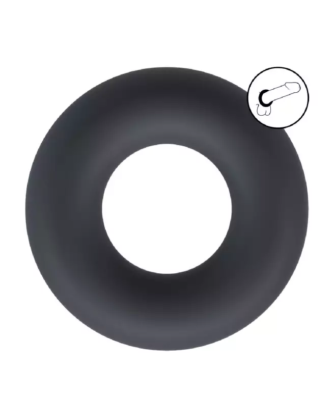 Cockring en silicone noir XS Levelz by Shots pour endurance et confort-6