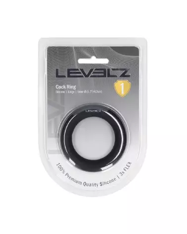 Cockring noir en silicone liquide de Levelz by Shots pour endurance et confort-1