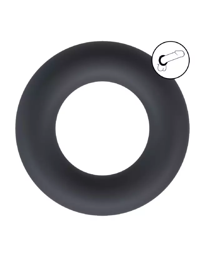 Cockring noir en silicone liquide de Levelz by Shots pour endurance et confort-6