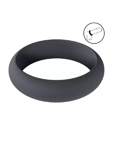 Cockring Wide O 35mm Noir en Silicone de Levelz by Shots pour endurance et confort-6
