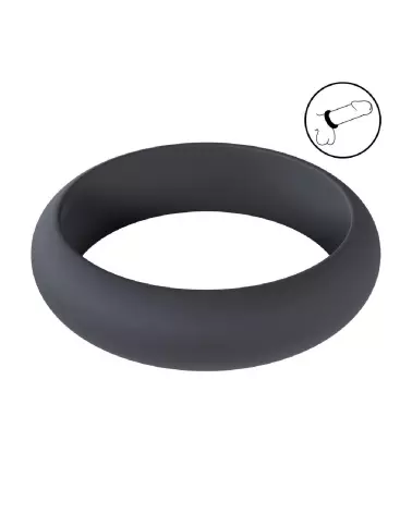 Cockring Wide O 42mm en silicone noir de Levelz by Shots-7