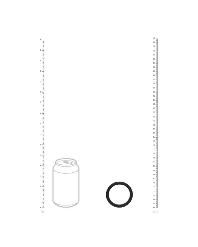 Cockring Wide O XL 50mm en silicone noir par Levelz by Shots-4