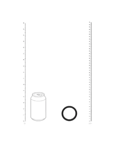 Cockring Wide O XL 50mm en silicone noir par Levelz by Shots-4